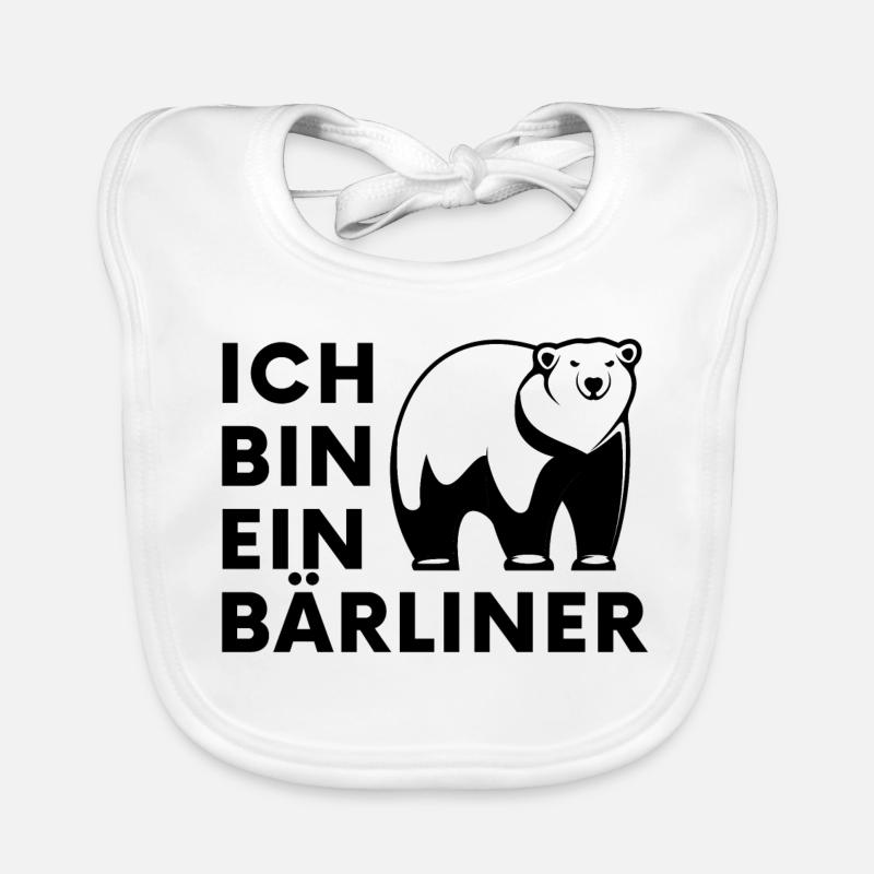 Polar Bären Silhouette Kontrast Baby Bio-Lätzchen