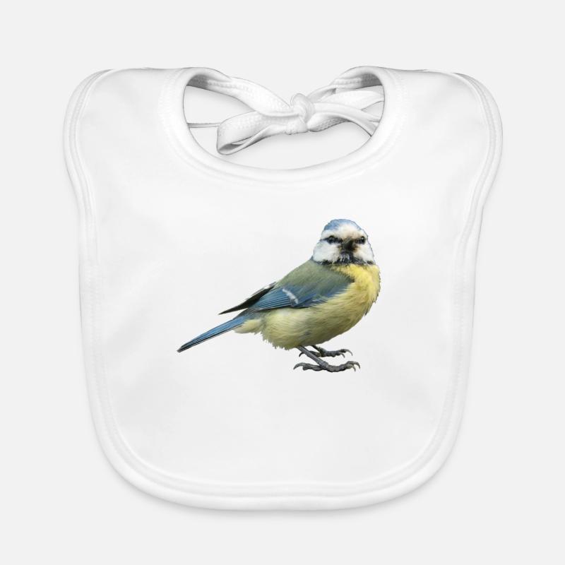 Bleu oiseau Bavoir bio Bébé