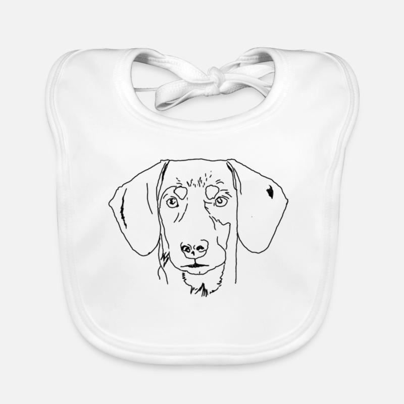Dachshund Organic Baby Bibs