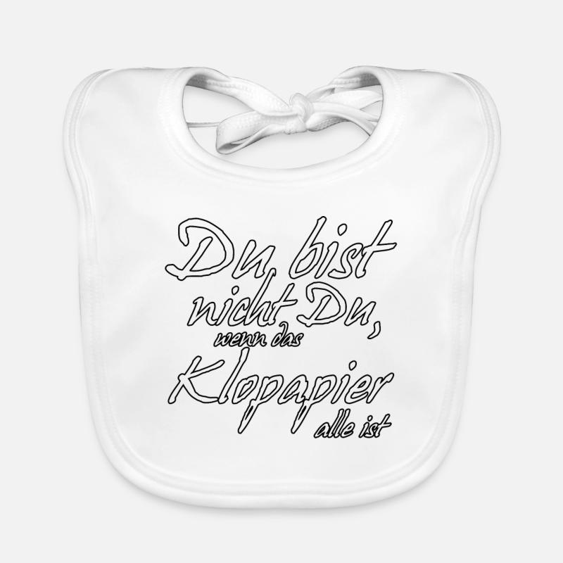 Klopapier lustig Spruch Virus Statement Baby Bio-Lätzchen
