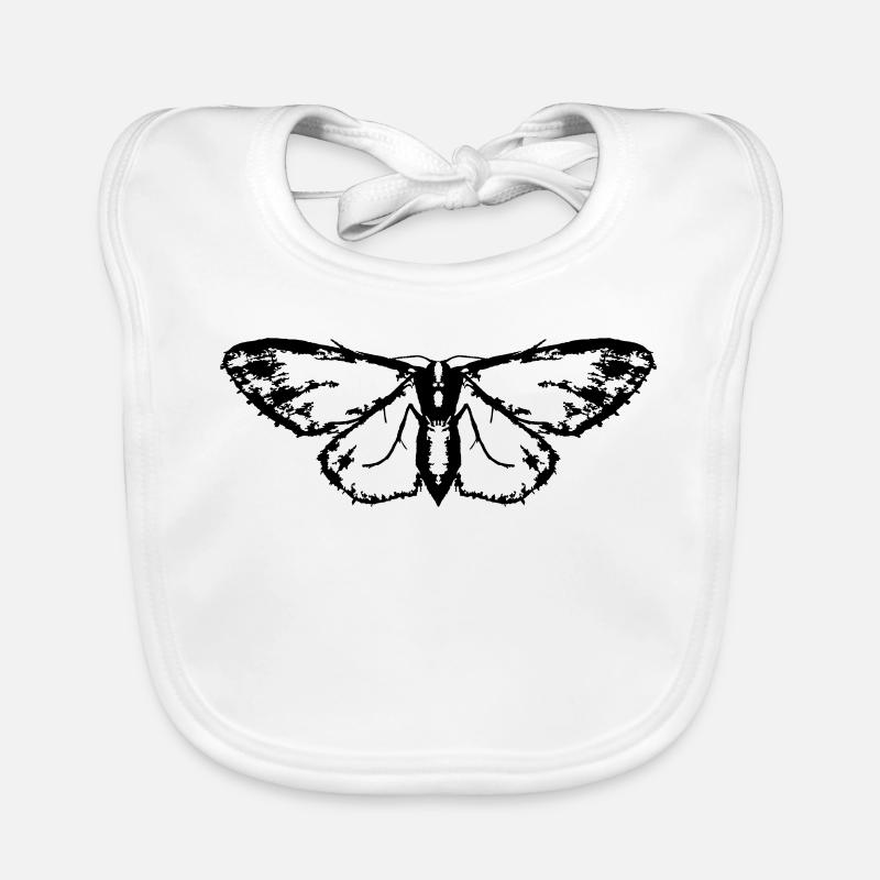 Papillon / Papillon / Papillon - Bavoir bio Bébé - blanc
