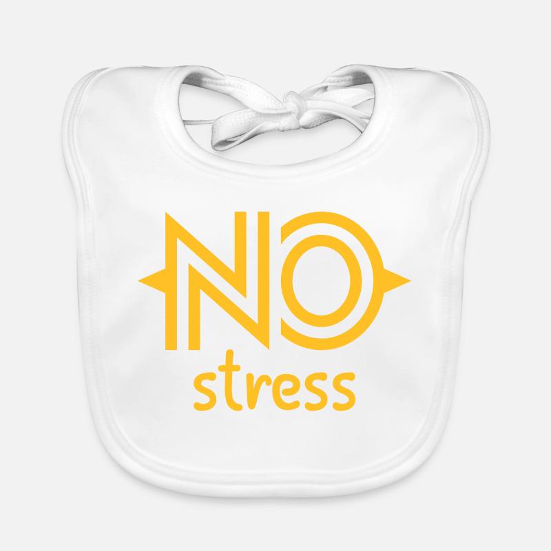NO stress - Bavoir bio Bébé - blanc