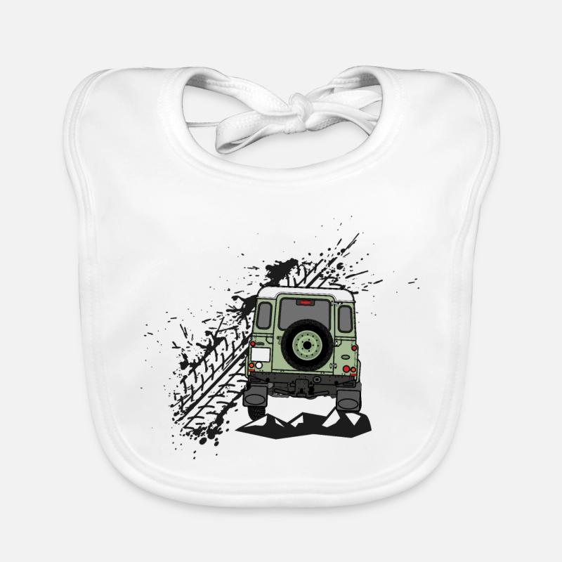 Defender Splash Rear - Bavoir bio Bébé - blanc