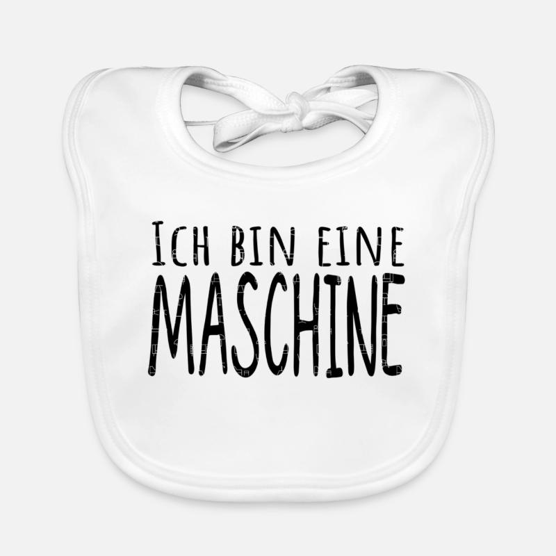 maschine - Baby Bio-Lätzchen - Weiß