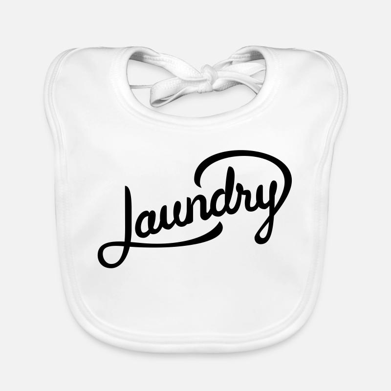 Funny lettering for laundry Organic Baby Bibs