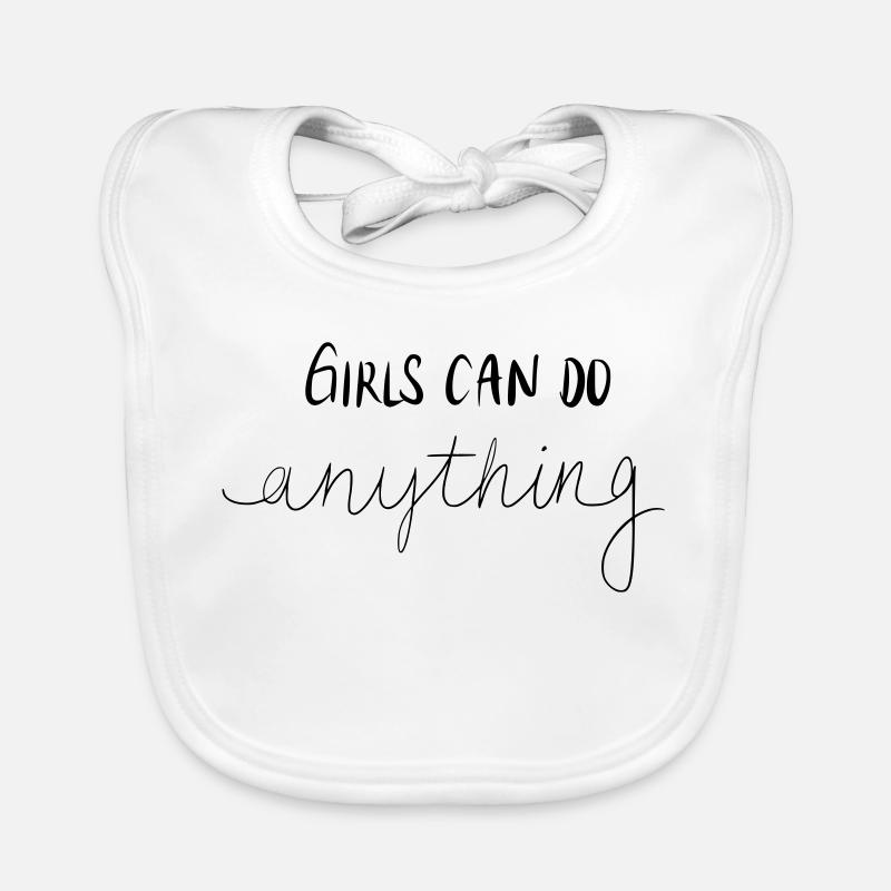 GIRLS CAN DO ANYTHING Organic Baby Bibs