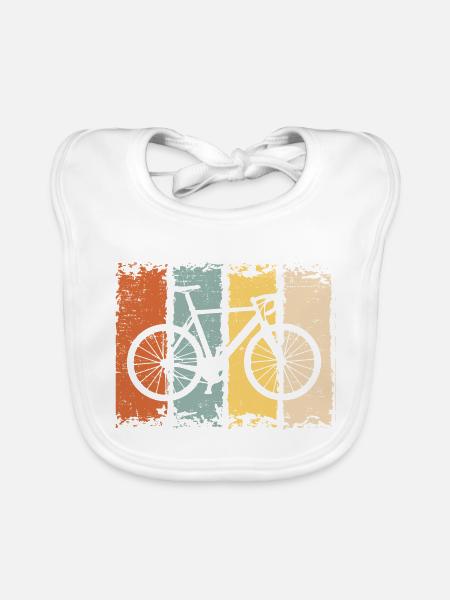 Fahrrad - Baby Bio-Lätzchen - Weiß