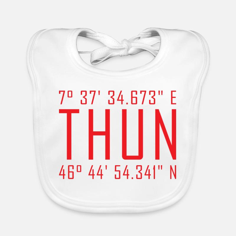 Coordonnées de Thun – Déclaration de faute de frappe rouge Bavoir bio Bébé