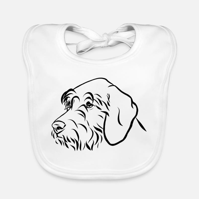 Jagdhunde Portrait - Baby Bio-Lätzchen - Weiß