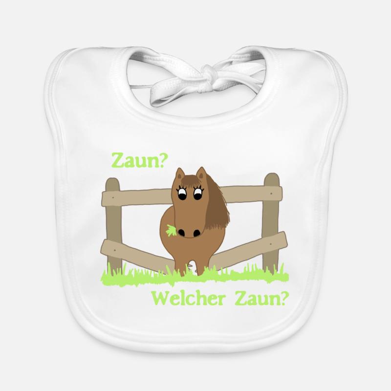 Unschuldiges Pony - Baby Bio-Lätzchen - Weiß