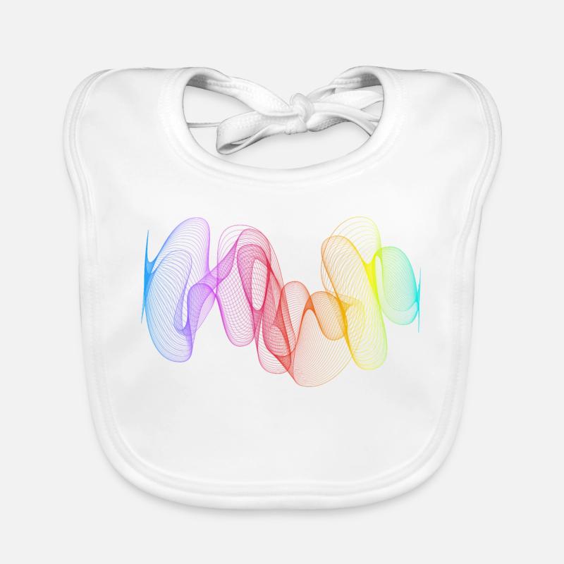 Abstract Lines Design 02 Organic Baby Bibs