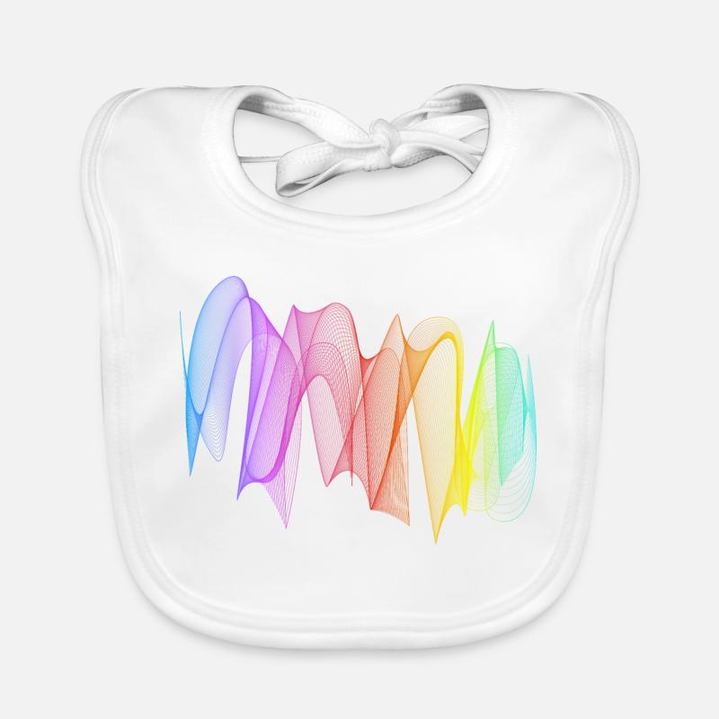 Abstract Lines Design 07 Organic Baby Bibs