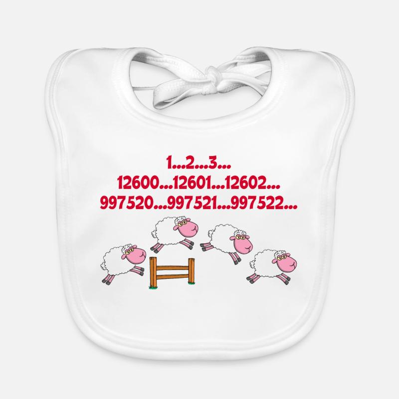 Schafe zählen Baby Bio-Lätzchen
