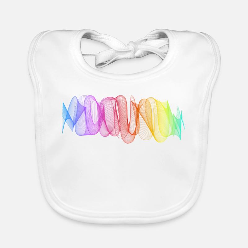 Abstract Lines Design 10 Organic Baby Bibs