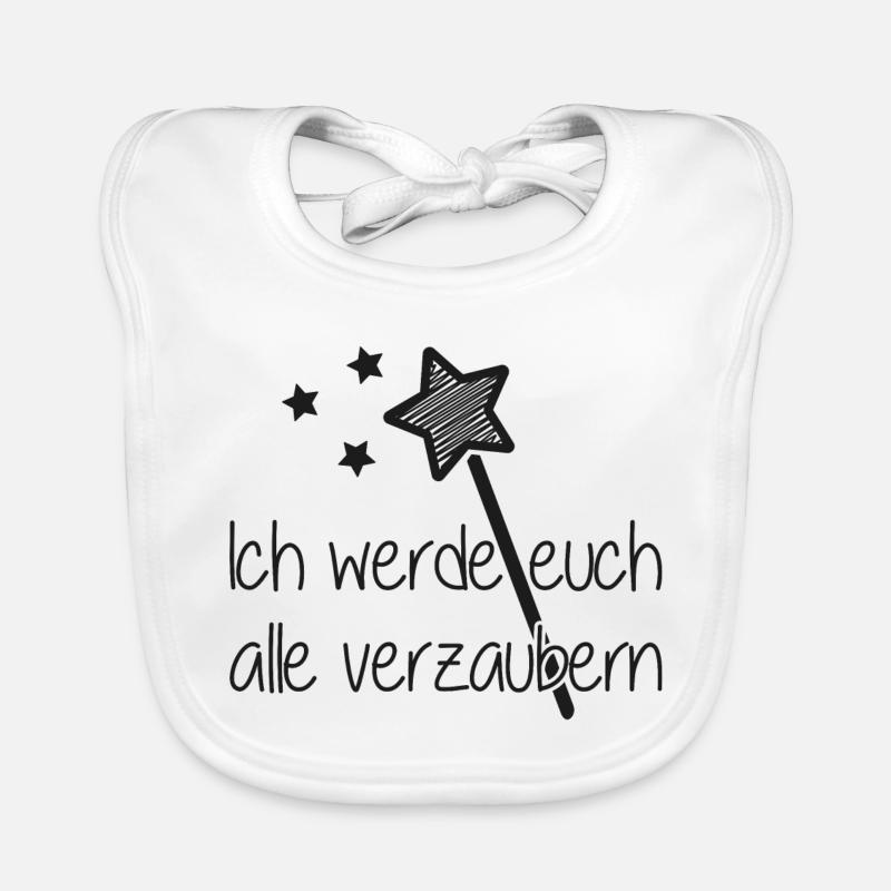 Ich werde euch alle verzaubern - Baby Bio-Lätzchen - Weiß
