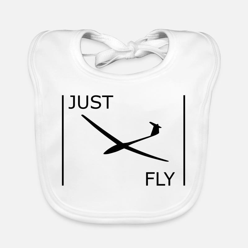Segelflugzeug - Baby Bio-Lätzchen - Weiß