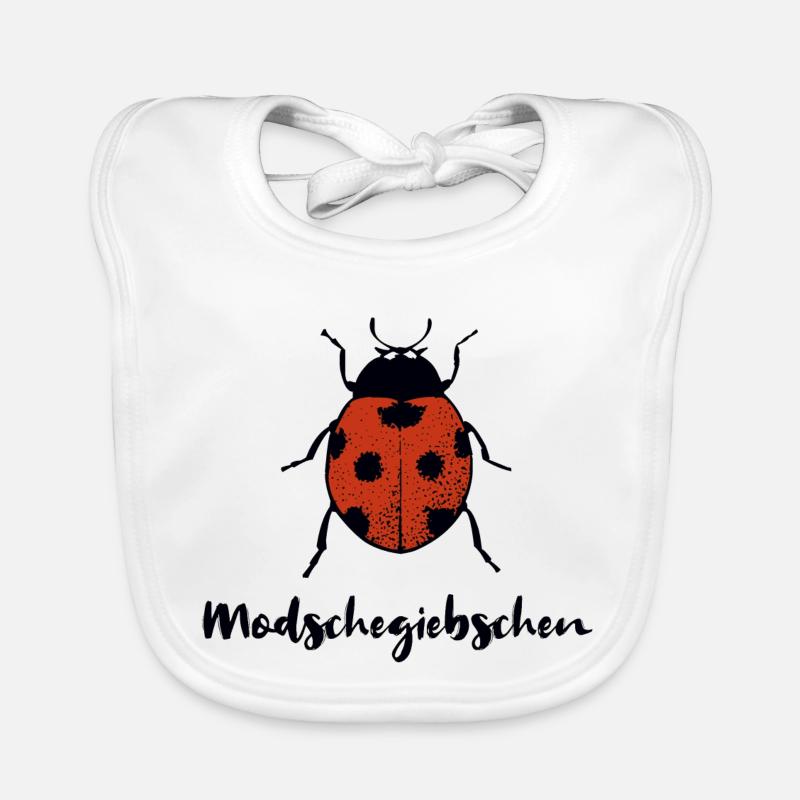 Modschegiebchen Marienkäfer Sächsisch Geschenk Baby Bio-Lätzchen