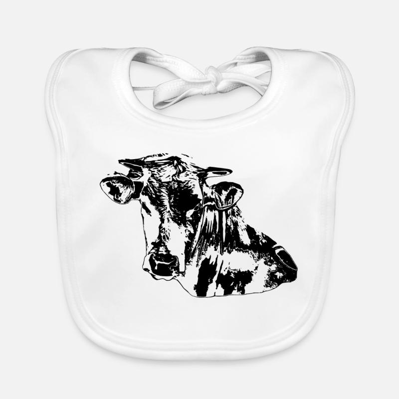Cow black Organic Baby Bibs