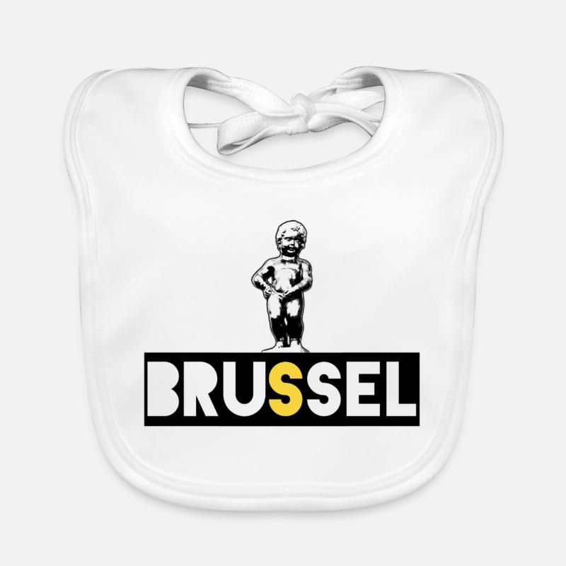 Brussels Manneken Pis Organic Baby Bibs