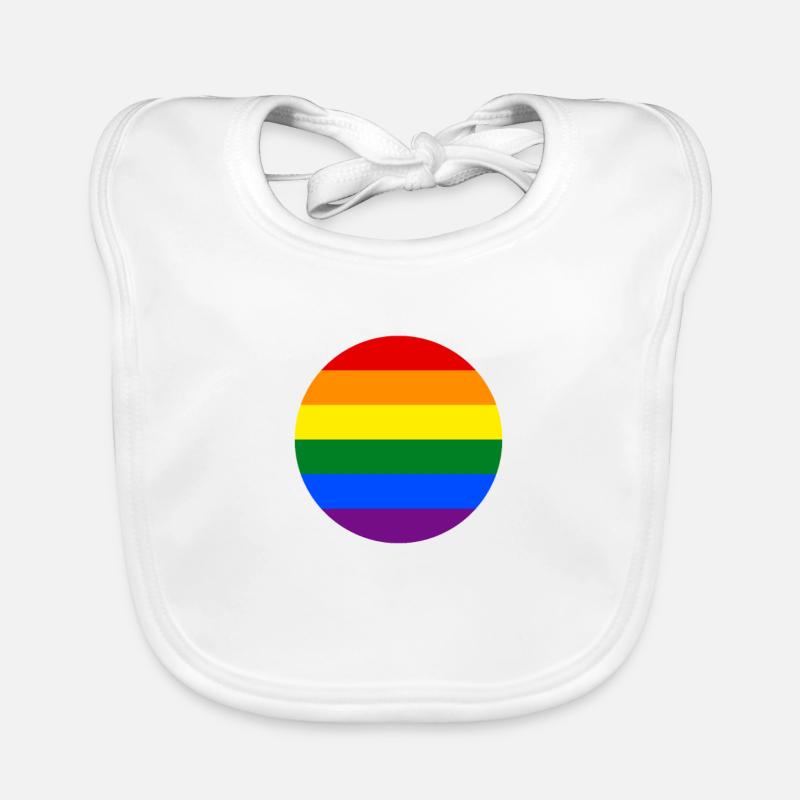 Drapeau arc-en-ciel drapeau arc-en-ciel Bavoir bio Bébé