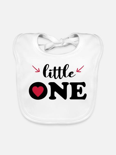 Baby Child Birthday Gift Sayings Little One - Organic Baby Bibs - white - Front