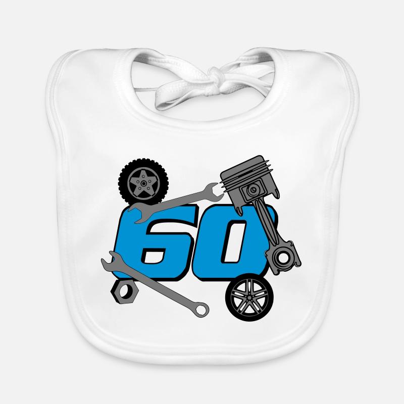 60th birthday, screwdriver ./+ Organic Baby Bibs