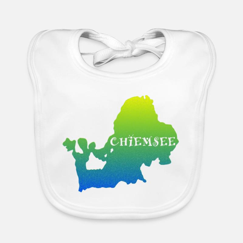 Bavarian Lake Silhouette Organic Baby Bibs