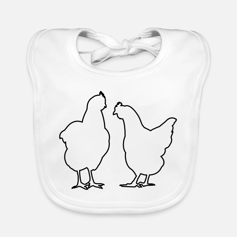 Chickens hens chicken poultry poultry Organic Baby Bibs