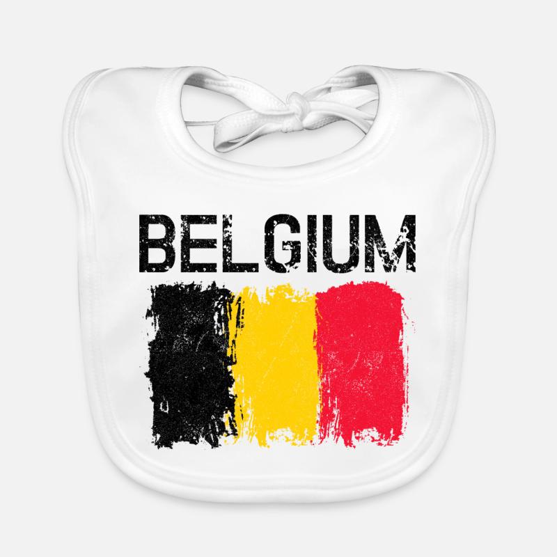 Bold Yellow Red Brush Streaks Organic Baby Bibs