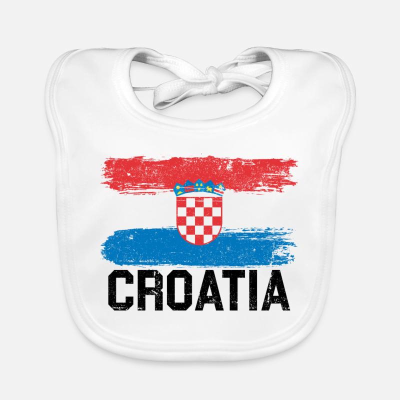 Kroatien Flagge Baby Bio-Lätzchen