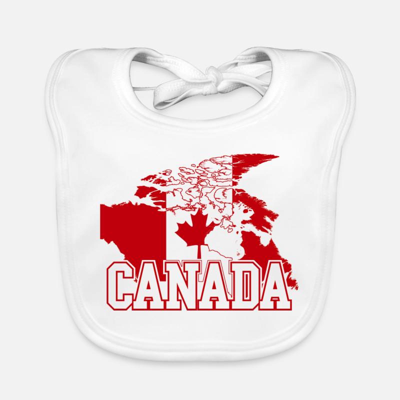Globe Tee du drapeau de l’érable canadien Bavoir bio Bébé