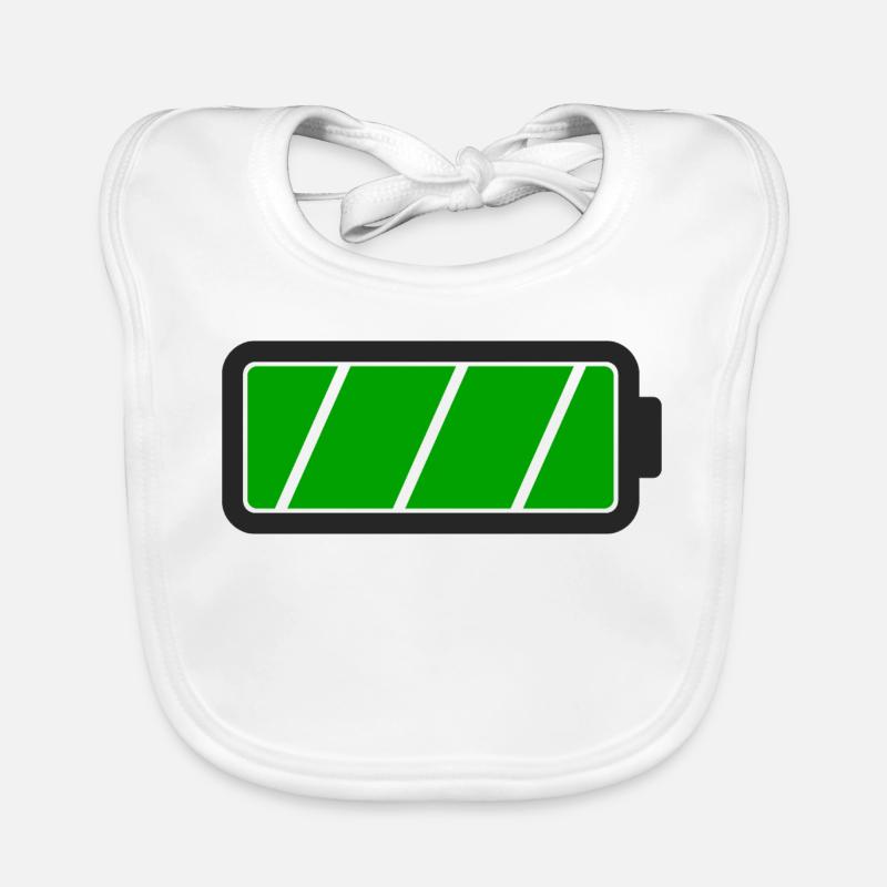 Batterie voll Baby Bio-Lätzchen