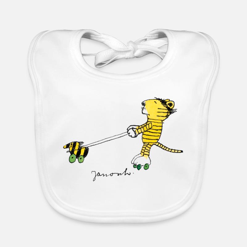 Janosch Tiger Und Tigerente Auf Rollschuhen Baby Bio-Lätzchen