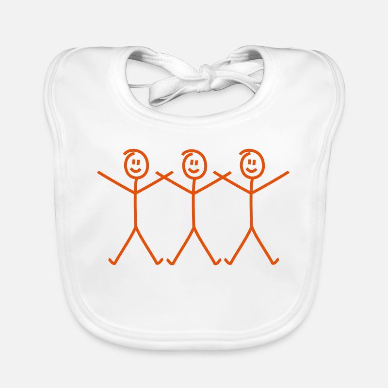 Stick man dance dancing Organic Baby Bibs