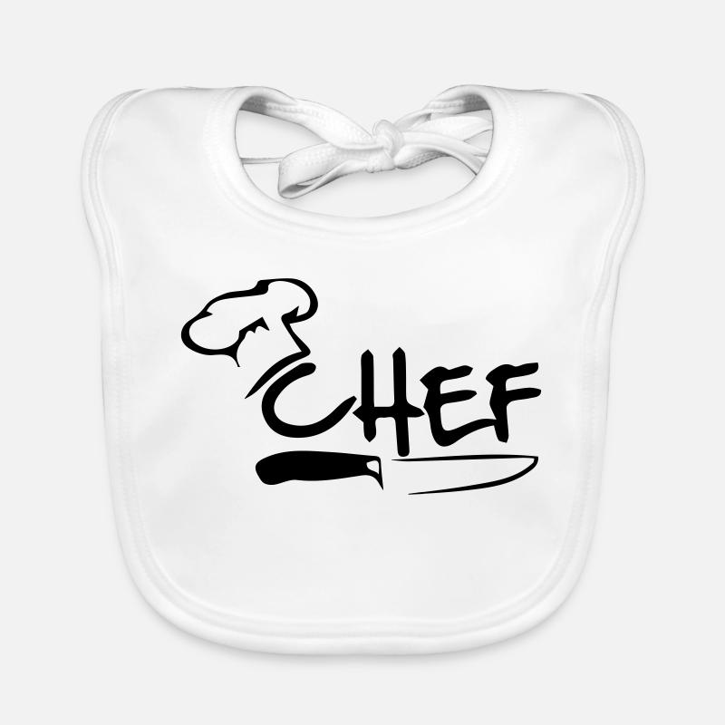 Chef - Bavoir bio Bébé - blanc