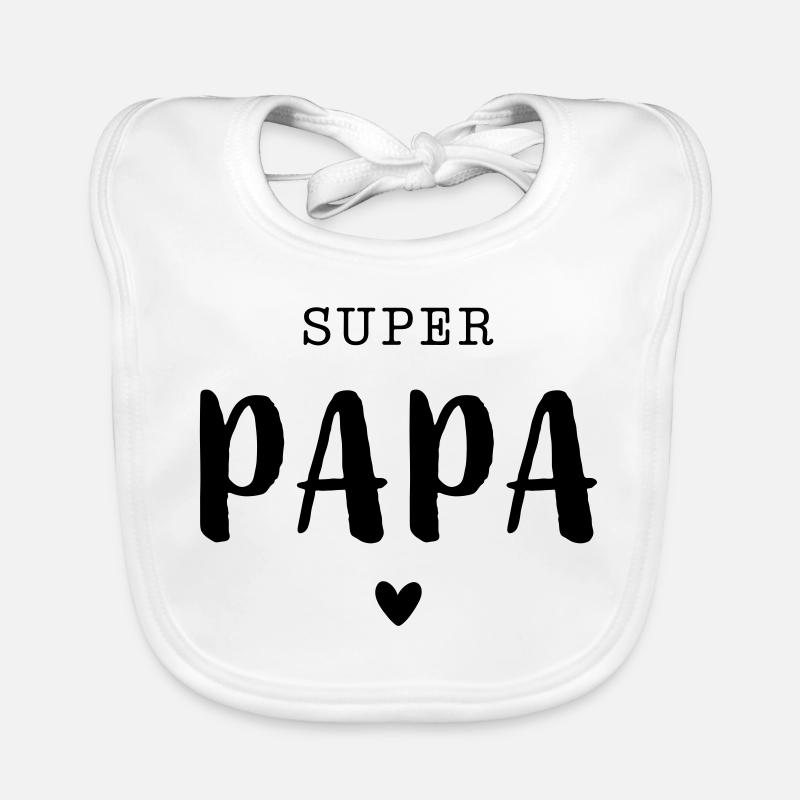 Super Papa mit Herz Baby Bio-Lätzchen