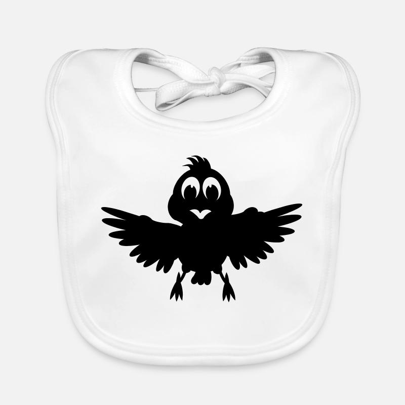 Image d’ombre d’oiseau aux ailes déployées Bavoir bio Bébé