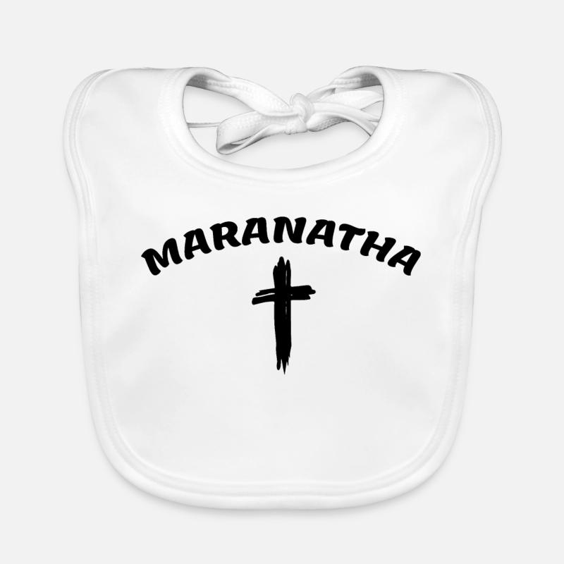 Maranatha Jesus kommt bald! Geschenk Geschenkidee Baby Bio-Lätzchen