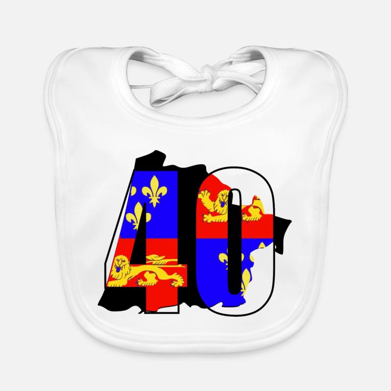 Landes - Bavoir bio Bébé - blanc