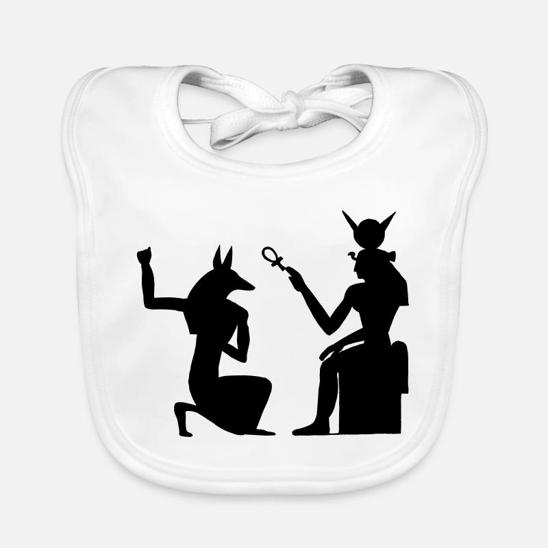 Pyramid Egyptian hieroglyphics pharaoh Organic Baby Bibs