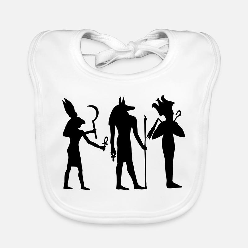 Egyptian hieroglyphic script in the pyramids of Organic Baby Bibs