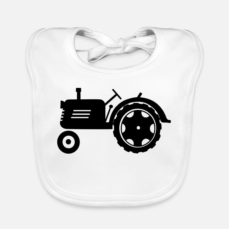 Farm tractor for the farmer Organic Baby Bibs
