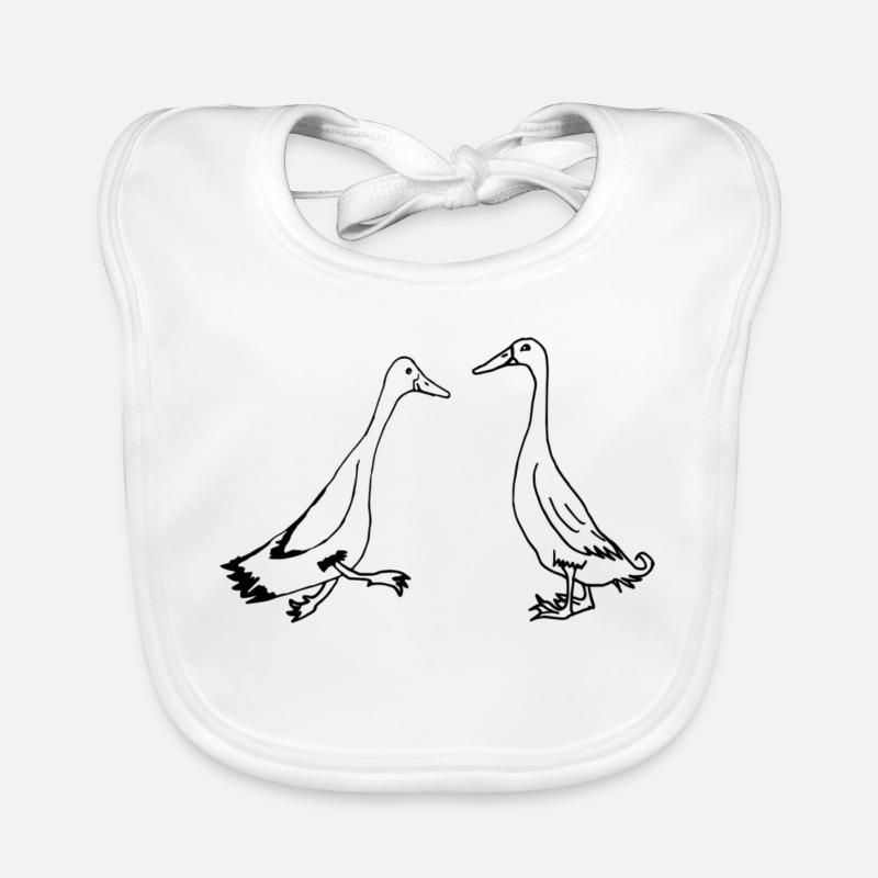 Drôles de canards coureurs Bavoir bio Bébé