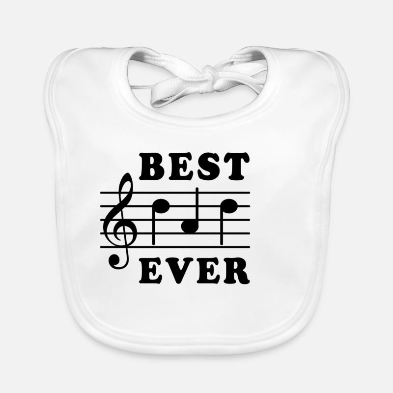 Best Dad Ever Music Organic Baby Bibs