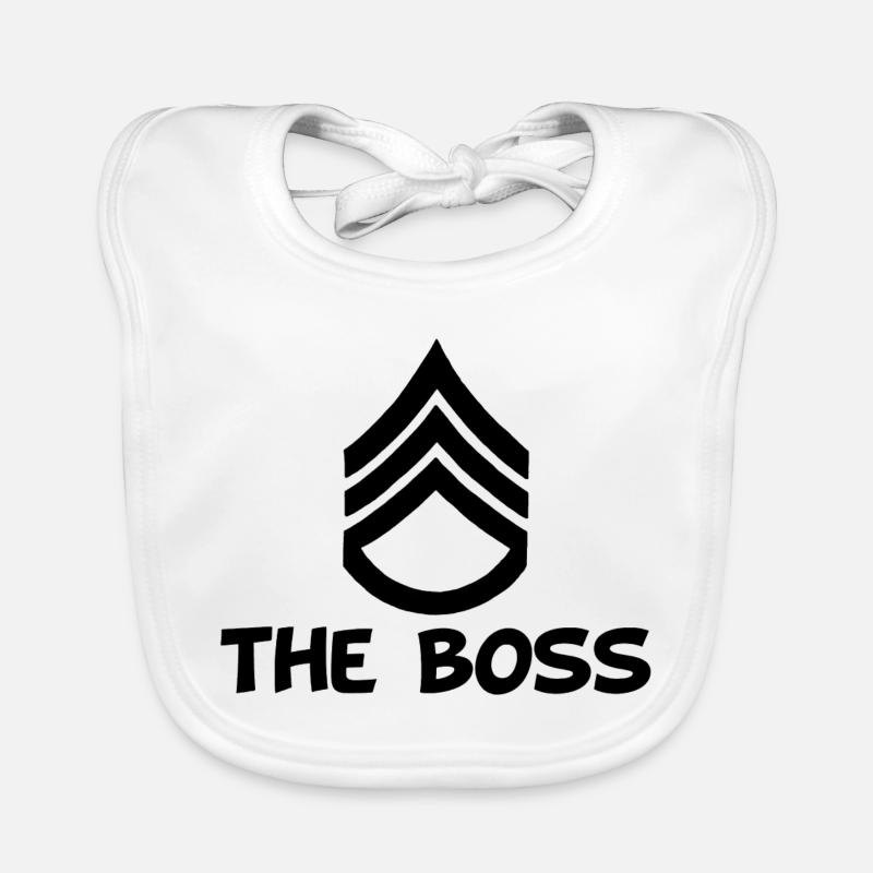 Der (schwarze) Chef Baby Bio-Lätzchen