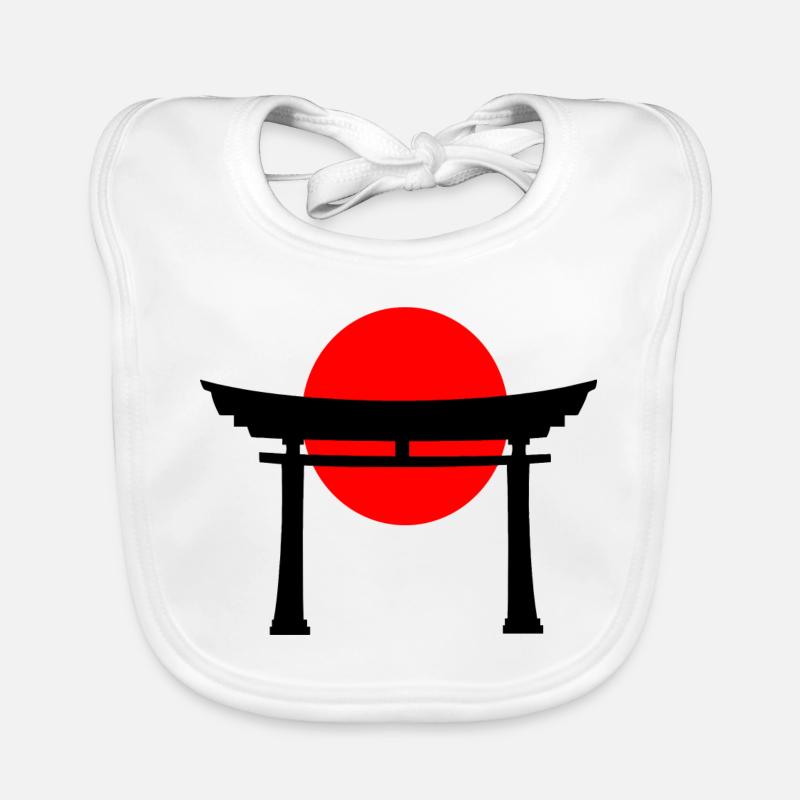 Torii devant le soleil japonais Bavoir bio Bébé