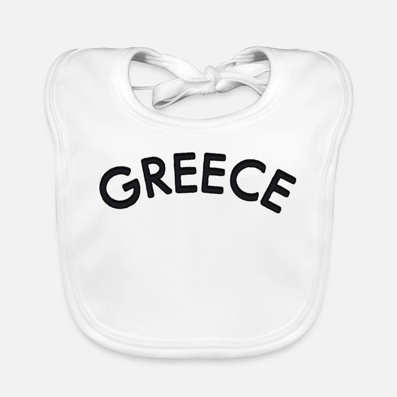 Lettrage courbe de Grèce Bavoir bio Bébé