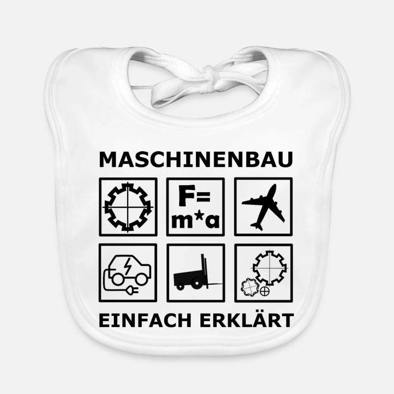 Mechanical Engineering Engineers - Organic Baby Bibs - white