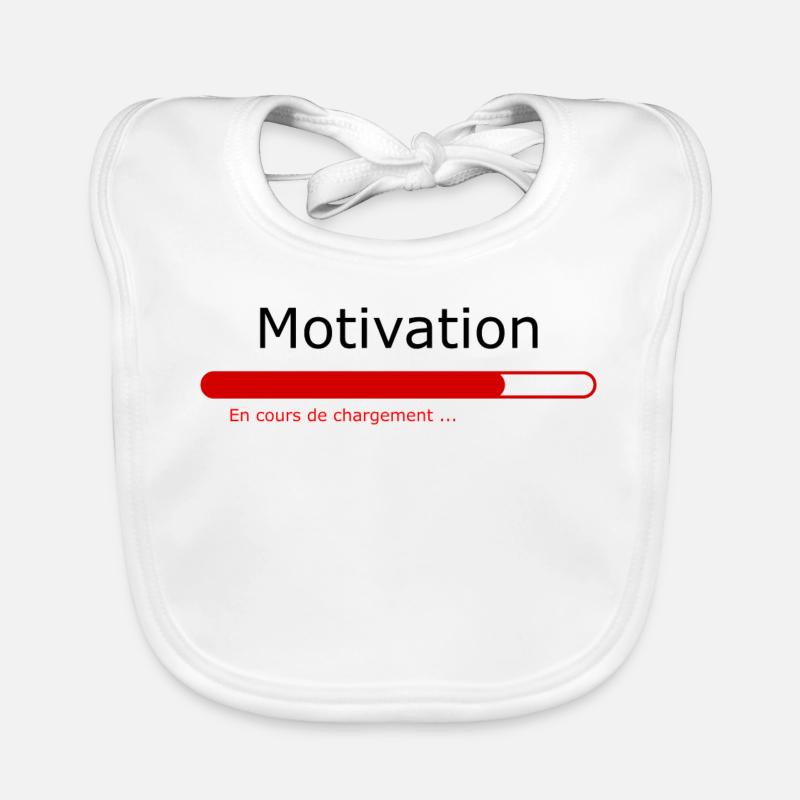 Motivation - Bavoir bio Bébé - blanc