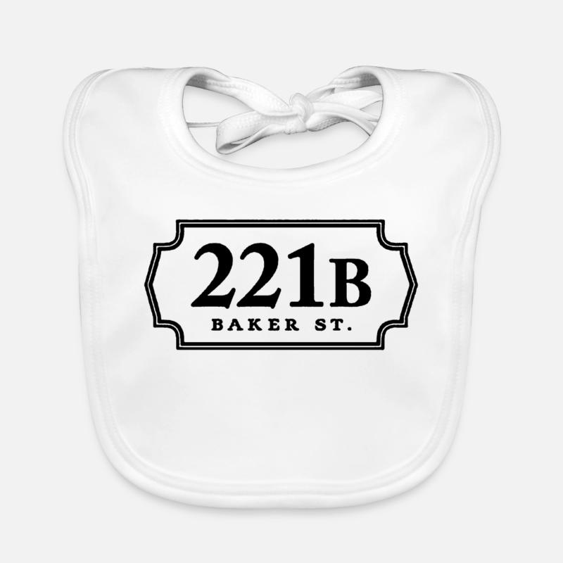 221b Baker st - Bavoir bio Bébé - blanc